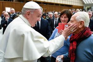 Pope Francis at the general audience Jan. 15, 2020 in Paul VI Hall,.