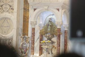 The statue of the Virgin El Cobre, patroness of Cuba, at the Basilica-Shrine of Our Lady of Charity of El Cobre in Santiago de Cuba on Sept. 22, 2015, during Pope Francis' four-day apostolic journey to Cuba.





