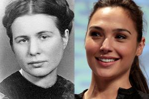 Irena Sendler, left, and Gal Gadot 