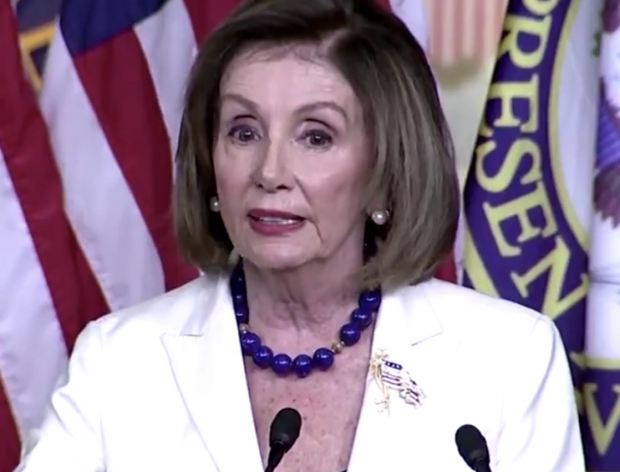 Speaker of the House Nancy Pelosi at a press conference on Capitol Hill, December 5, 2019.