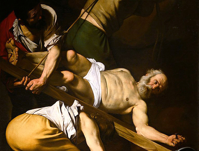 Caravaggio, “The Crucifixion of St. Peter”, 1601