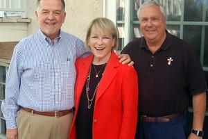 L to R: Michael Aimola, Virginia Sullivan, Deacon Steve Greco