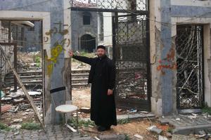 Remains of St. Mary’s Syrian Orthodox church in Homs, Syria, 2015. 