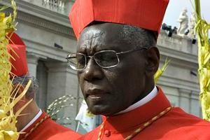 Cardinal Robert Sarah is shown in St. Peter’s Square in March.

