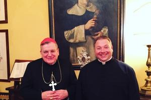 Father Dana Christensen loves to celebrate Mass and has a profound appreciation of his priestly vocation. Cardinal Raymond Burke is his friend and mentor.
Father Dana Christensen loves to celebrate Mass and has a profound appreciation of his priestly vocation. Cardinal Raymond Burke is his friend and mentor.