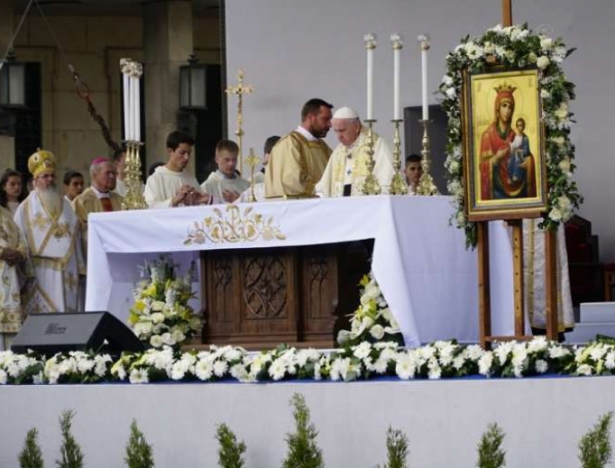 Pope Francis celebrates Mass in Sofia, Bulgaria May 5, 2019. 