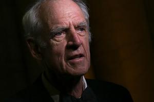 Prof. Charles Taylor speaks to the media during The Berggruen Institute's 2016 Berggruen Prize Award Ceremony held at the New York Public Library, Dec. 1, 2016, in New York City.

