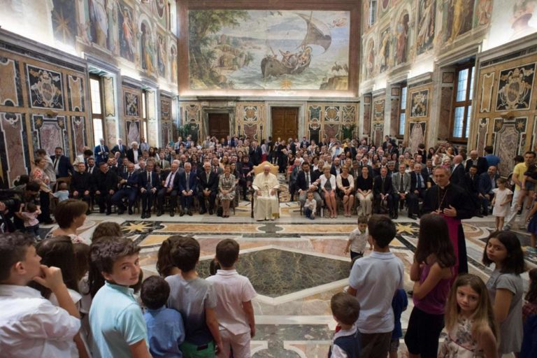 Pope Francis Clementine Hall Forum delle famiglie