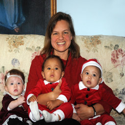 Co-founder and director Theresa Krankowski with some little blessings.
