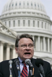 Rep. Chris Smith speaks at today's pro-life press conference.