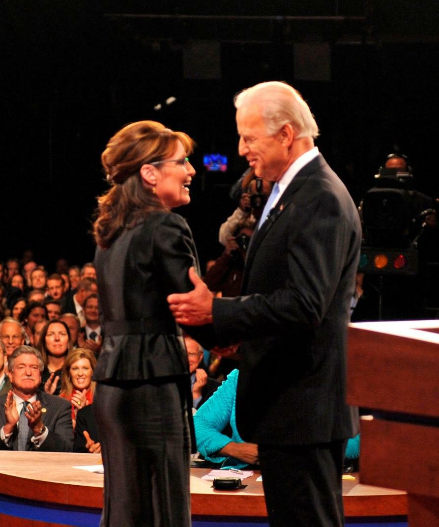 Sarah Palin and Joe Biden at last night's debate.
