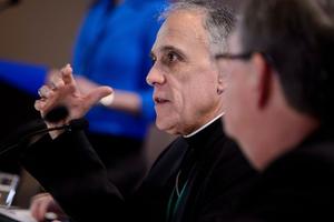 Galveston-Houston Cardinal Daniel DiNardo, president of the USCCB General Assembly, shown Nov. 12, 2018, in Baltimore, said at the spring USCCB meeting this week that third-party reporting systems and investigative review processes were part of the bishops’ vital discussions.