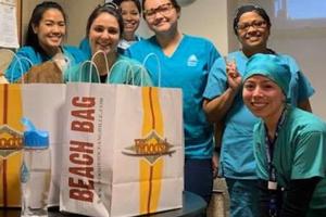 Night-shift nurses at Mount Sinai in New York City who couldn’t get take-out because of restrictions until Woody’s Ocean Grille in Sea Bright, NJ, sent them food.