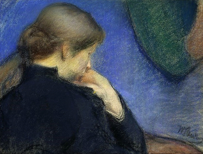 Władysław Ślewiński, “Pensive”, before 1896