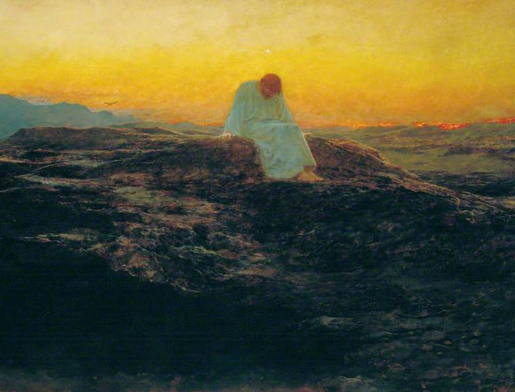 Briton Rivière (1840-1920), “The Temptation in the Wilderness”