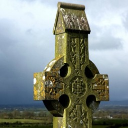Celtic cross on a hill at Cashel, Tipperary, Ireland