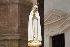 Statue of Our Lady of Fatima at the Fatima Shrine in Portugal on April 6. 