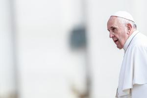 Pope Francis attends his Sept. 25 general audience.