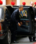 President Obama arrives at the Vatican.
