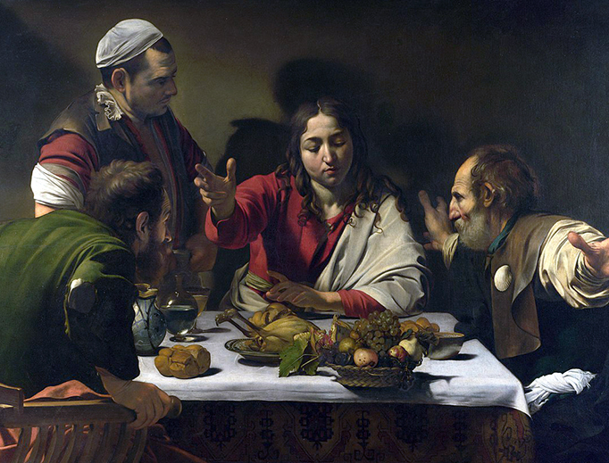 Caravaggio, “The Supper at Emmaus”, c. 1601