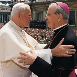 Bishop Alvaro del Portillo with John Paul II
