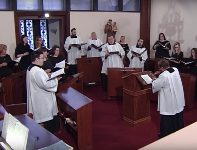 The EWTN choir sings at Mass on Sunday, March 15.