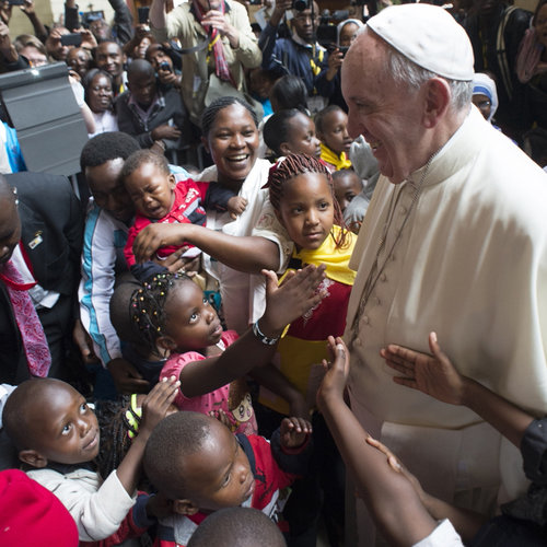  Pope Francis visits the poor in the Kangemi neighborhood of Nairobi, Kenya, on Nov. 27.

