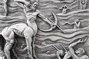 ABOVE: Canto XII of Dante’s Inferno. INSET BELOW: Dante Alighieri.