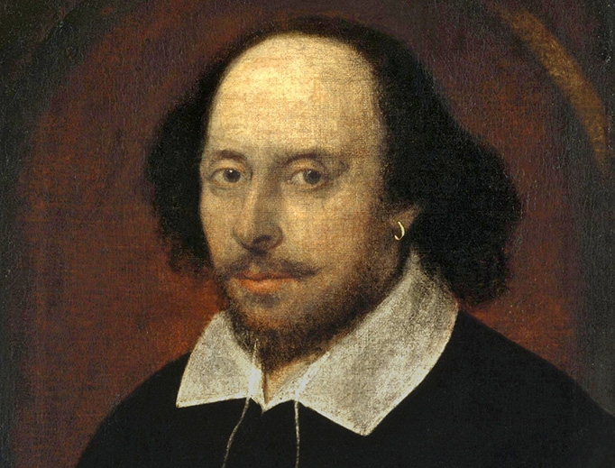The 'Chandos portrait' of Shakespeare in the National Portrait Gallery