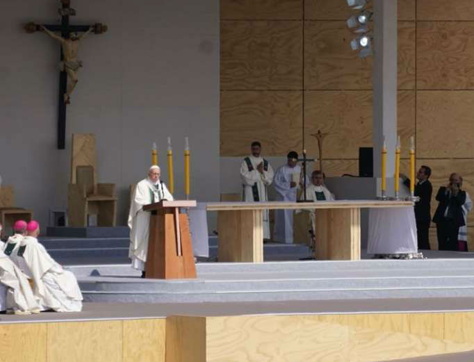 Pope Francis celebrates Mass in Santiago, Chile, Jan. 16.