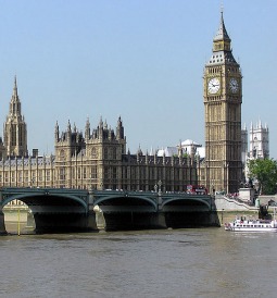 The British Houses of Parliament.