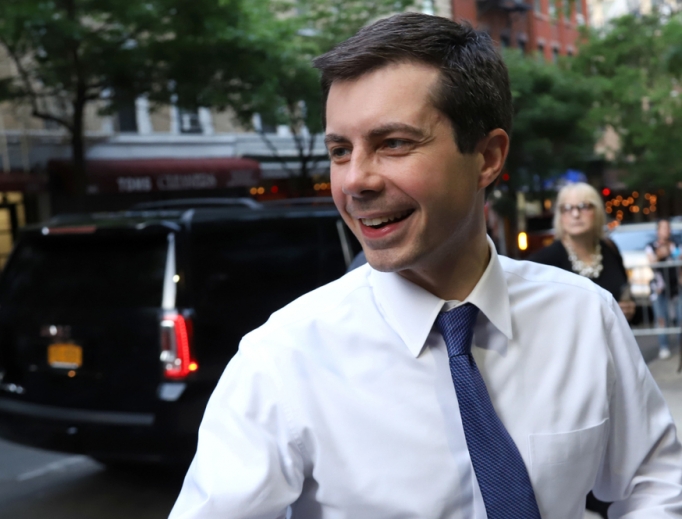 Democratic presidential candidate Pete Buttigieg is seen on May 22, 2019, in New York.