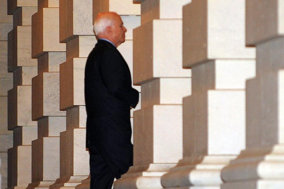 Sen. John McCain enters the Capitol Oct. 1.
