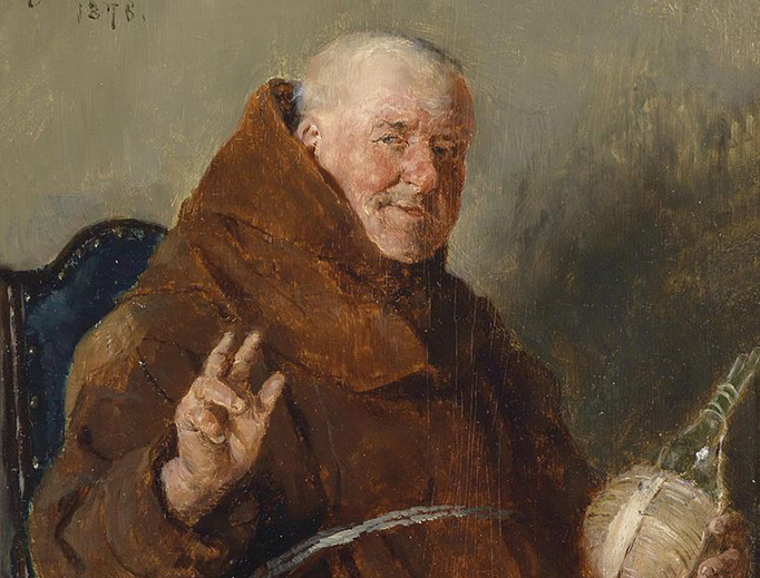 Ernst Karl Georg Zimmermann, “A Cheerful Monk,” 1878