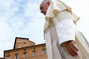 Pope Francis at the general audience in St. Peter's Square on May 23.