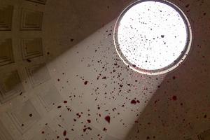 The feast of Pentecost is celebrated at Rome’s Pantheon with traditional rose petals on June 4, 2017.