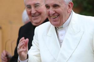 Pope Francis visits a Roman parish.