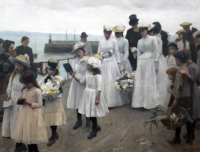 Frank Bramley, “Funeral Procession for a Child”, 1891