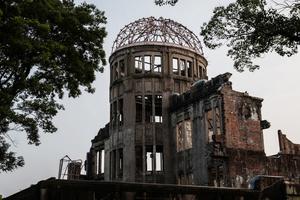 The Atomic Bomb Dome is pictured on Aug. 4, 2020 in Hiroshima, Japan. This Thursday will mark the 75th anniversary of the atomic bombing of Hiroshima in which between 90,000 to 146,000 people were killed and the entire city destroyed in the first use of a nuclear weapon in armed conflict. Survivors and dignitaries including Japan's Prime Minister Shinzo Abe will attend a commemoration that has been scaled back because of COVID-19 restrictions.