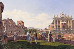 Jakob Alt, “Die Basilika San Giovanni in Laterano in Rom,” 1835