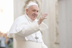 Pope Francis greets the faithful at the general audience Nov. 14, 2018.