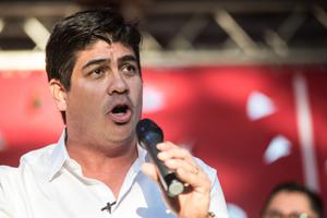President Carlos Alvarado in San Jose, Costa Rica, 2018. 