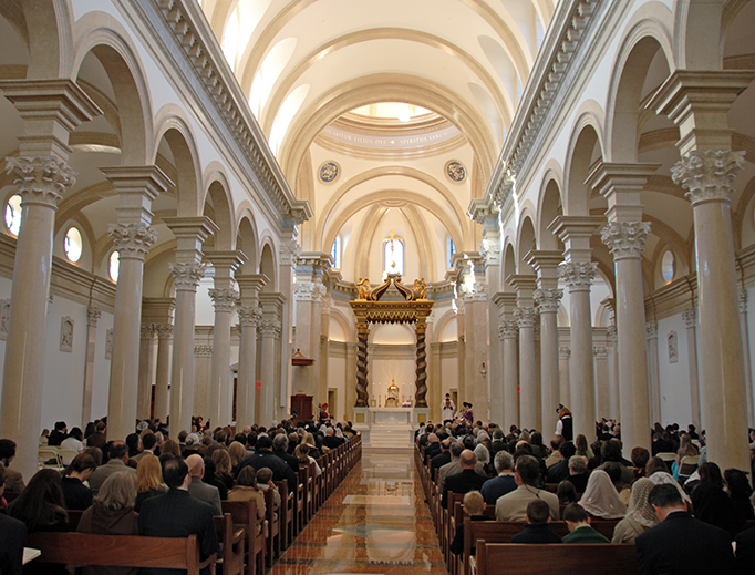 The chapel at Thomas Aquinas College in California
