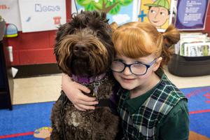 Hadley Jo Lange and her faithful service dog, Ariel, are the best of friends. 