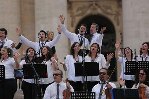 A 'Renewal in the Holy Spirit Movement' concert in St. Peter's Square July 3, 2015. 