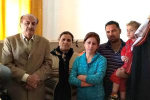 This family of Iraqi Christians are refugees at a Catholic church in Amman, Jordan, in October 2014, waiting for a new life in another country, after being driven out of their homes in the Nineveh Plain of Iraq when ISIS gave them the choice to convert or die.
