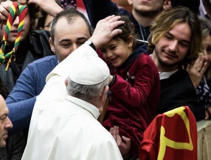 Pope Francis during his weekly General Audience on February 12, 2020. 
