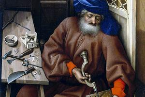 Workshop of Robert Campin (1375/1379-1444), Mérode Altarpiece (detail)