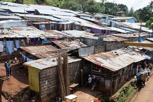 A shantytown in Freetown, Sierra Leone, in November 2013.