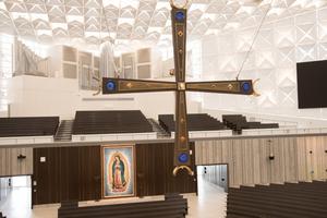 Catholic elements are now front and center in the renovated Christ Cathedral, which was dedicated July 17. Catholic elements are now front and center in the renovated Christ Cathedral, which was dedicated July 17.